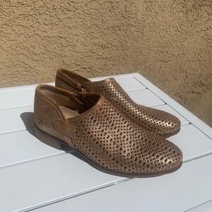 Casta perforated gold leather booties size 7.5-8 ( European 38)